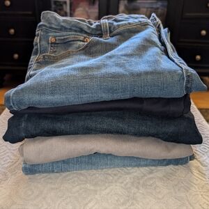 Set of 5 Size 18  Bottoms 4 Pairs of Jeans & 1 Pair of Pants